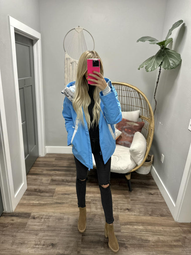 ROXY CHLOE KIM AZURE BLUE TECHNICAL SNOW JACKET– Indulge Boutique