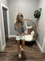 HEATHER GREY BLINK 182 CREW SWEATER