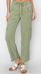 CAMMY OLIVE CARGO RELAXED PANTS