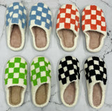 DOORBUSTER BLACK FRIDAY SHERPA CHECKERED SLIPPERS *FINAL SALE*