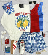 AMALFI COAST LEMON CREW SWEATSHIRT TOP