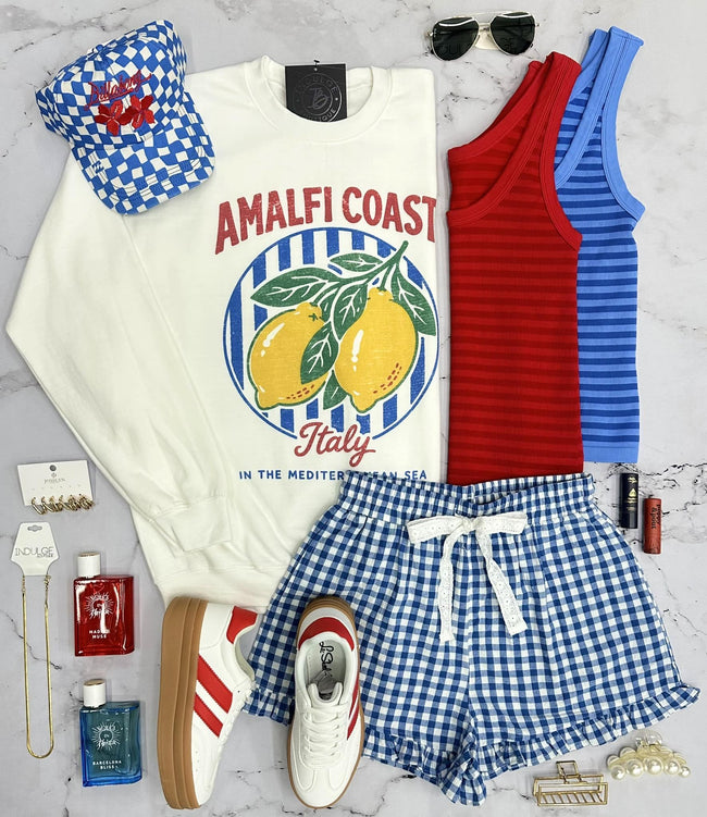 AMALFI COAST LEMON CREW SWEATSHIRT TOP