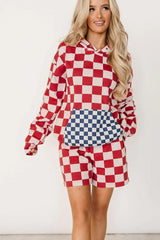 BLOCK PARTY RED WHITE BLUE SHORTS