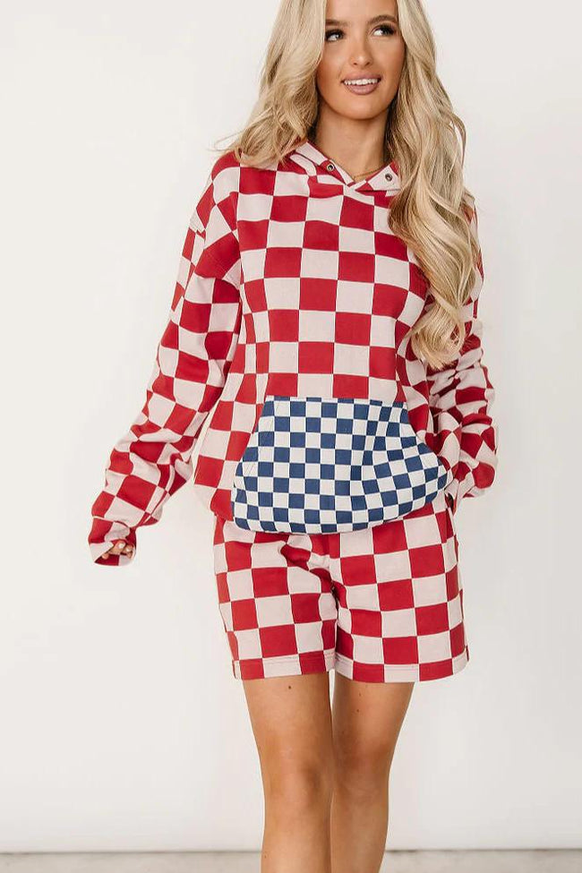 BLOCK PARTY RED WHITE BLUE SHORTS