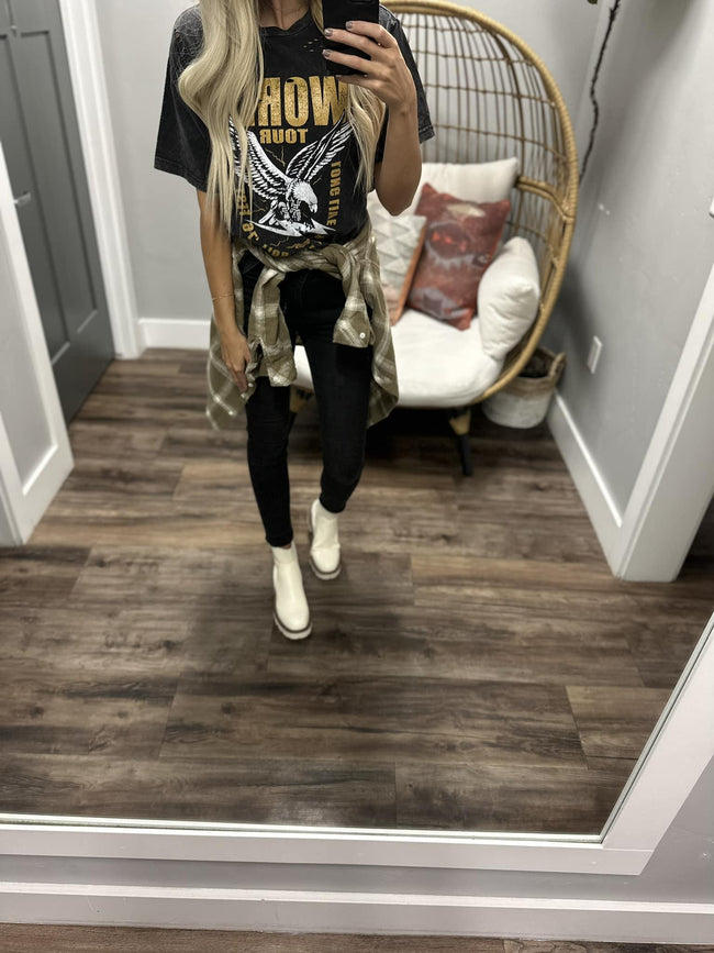 BLACK WASHED WORLD TOUR GRAPHIC TEE