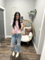 RUBY POM BOW KNIT SWEATER VEST TOP