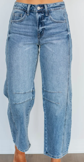 KATE PERFECT MEDIUM WASH BARREL DENIM