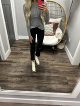 HEATHER SNAP HENELY LONG SLEEVE TOP