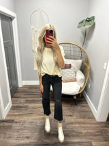 VALERIE CREAM DROP SHOULDER SWEATER TOP