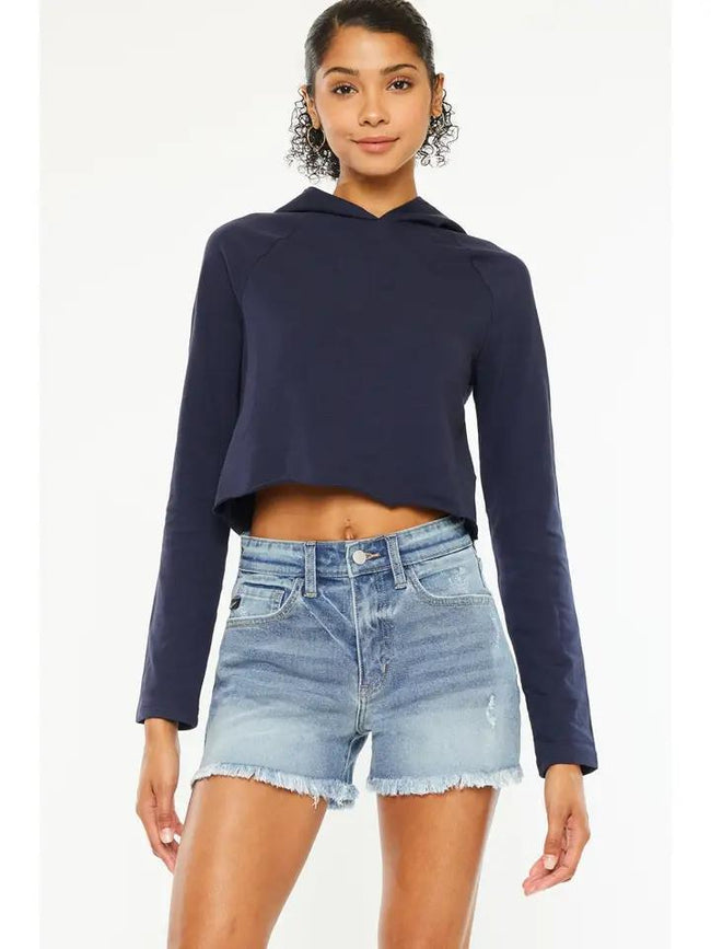 MALARIE HIGH RISE DENIM SHORTS