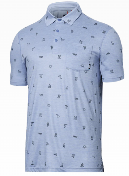 MENS SAXX SUMMER BITS DROPTEMP ALL DAY COOLING POLO
