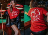 RED STAIGHT SHOOTER GRAPHIC TEE