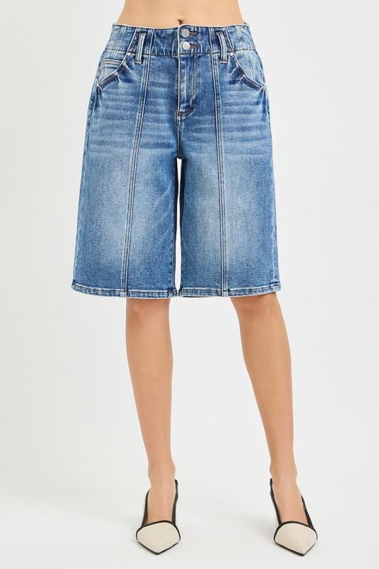 JESSIE HIGH RISE SEAM DETAIL BERMUDA SHORTS