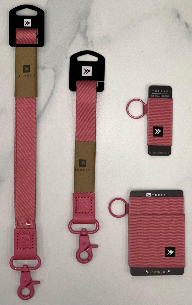 ROSE PINK THREAD NECK LANYARD