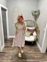 MADISON MAUVE TEXTURED DRESS
