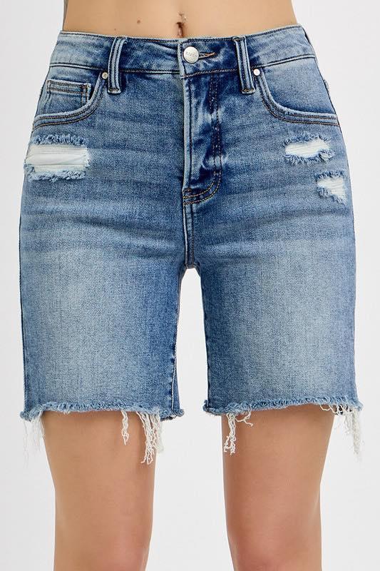 BAYLEE HIGH RISE MIDI BERMUDA SHORTS