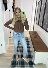 COCO RIBBED LONG SLEEVE BODYSUIT