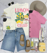 WHITE LIMON CELLO GRAPHIC TEE