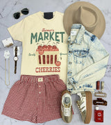 COURTNEY RED GINGHAM PLAID BOXER SHORTS