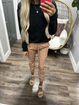 UPTOWN UNITY JOGGERS PEACH GRID