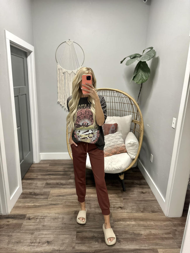 JUNIE CHERRYWOOD RIBBED JOGGER PANT