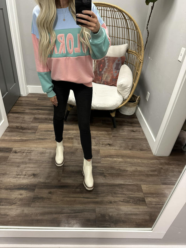 COLORADO COLORBLOCK SWEATER CREW