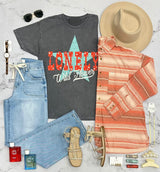 LONELY STAR CHARCOAL GRAPHIC TEE