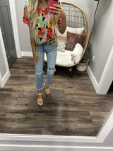 MARY BOLD FLORAL BUTTER SOFT TOP