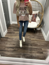MAUVE ROCK AND ROLL WILD SPIRIT TEE