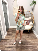 MINT WASHED FREE SPIRIT GRAPHIC TEE