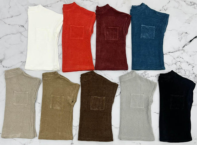 BLACK FRIDAY SOFT POCKET SHORT SLEEVE SWEATER TOP *FINAL SALE*