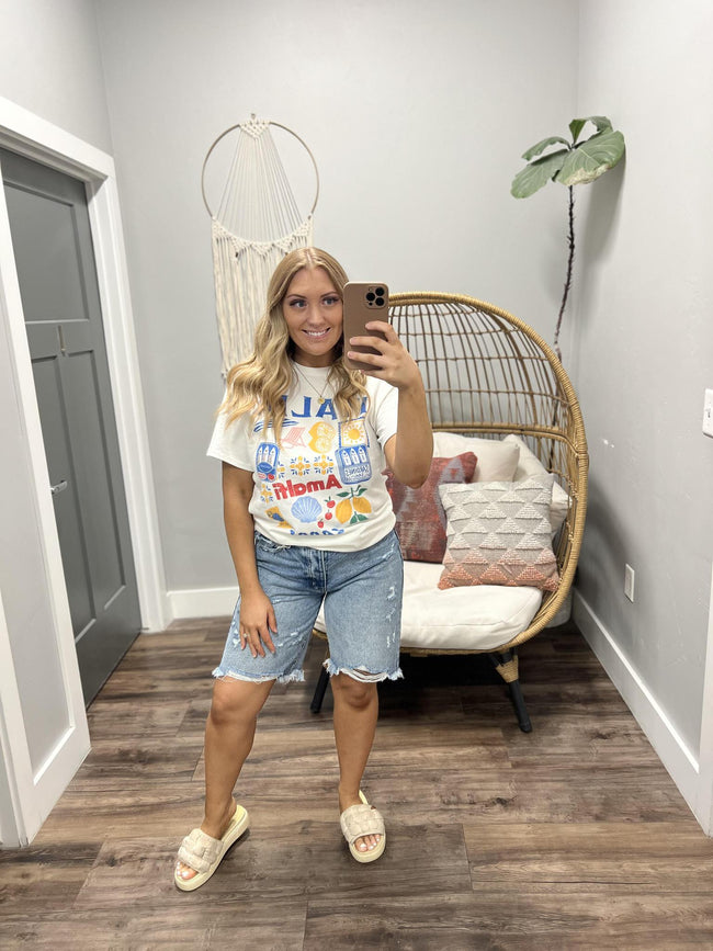WHITE ITALIA GRAPHIC TEE
