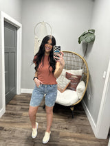 EMMA CLAY SHORT SLEEVE SWEATER TOP