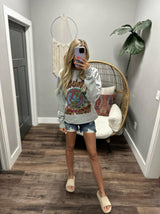 HEATHER GREY BLINK 182 CREW SWEATER