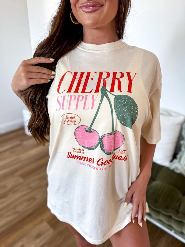 CREAM CHERRY SUPPLY GRAPHIC TEE