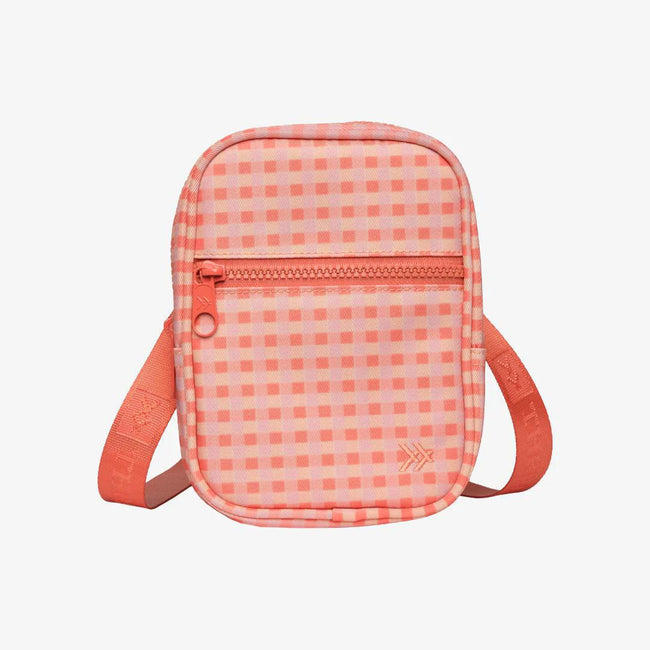 JUNO CHECKERED THREAD WALLET CROSSBODY BAG