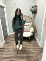RVCA FOREST GREEN VINEYARD SWEATER TOP