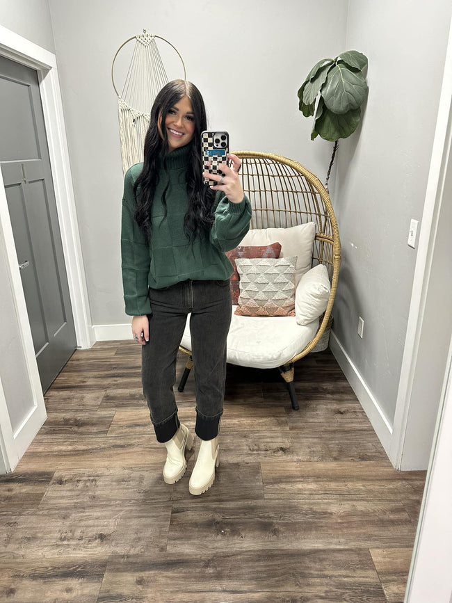 RVCA FOREST GREEN VINEYARD SWEATER TOP