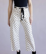EMMA CREAM AND BLACK POLKA DOT JEANS