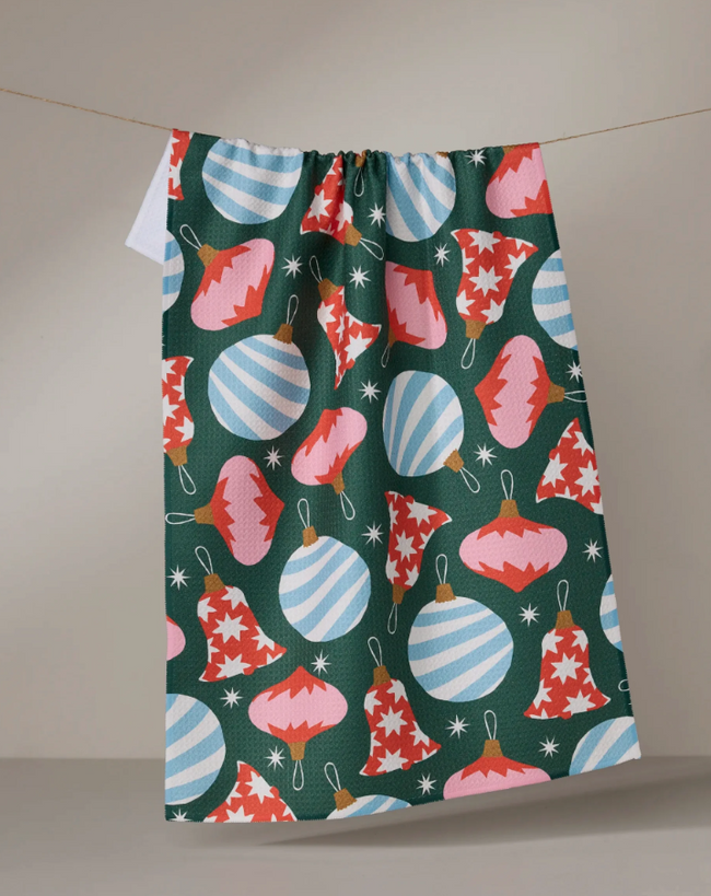 GEOMETRY ORNAMENTS TEA TOWEL