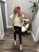 NESTA CREAM SWEATER VEST TOP