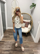 SANDY WHITE CROCHET OPEN KNIT TANK TOP