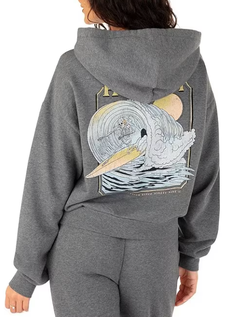 HURLEY HEATHER GREY PERMANENT VACATION HOODIE