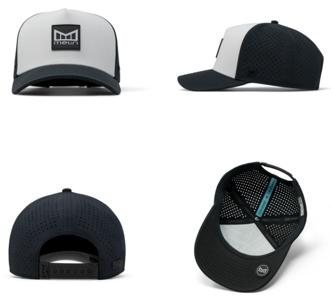 MELIN BLACK AND WHITE HYDRO ODYSSEY STACKED HAT
