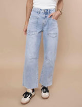 KATE LIGHT WASH HIGH RISE BARREL DENIM