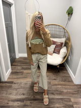 MOCHA FISH KNIT SWEATER TOP