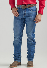 WRANGLER MEN'S ROCK 47 PASO FINO SLIM STRAIGHT LEG DENIM