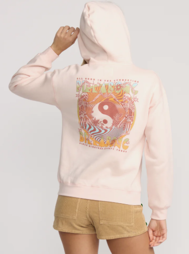 BILLABONG LIGHT PEACH ALL GOOD IN SUMMER HOODIE