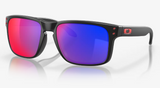 HOLBROOK MATTE BLACK POSTIVE RED IRIDIUM OAKLEY SUNGLASSES