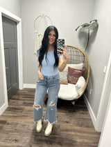 LIGHT SUMMER BLUE WHO AM I SMOOTH SHORT SLEEVE TEE